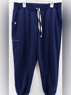 Figs Navy Zamora High Waisted Scrub Jogger Pants Size XL